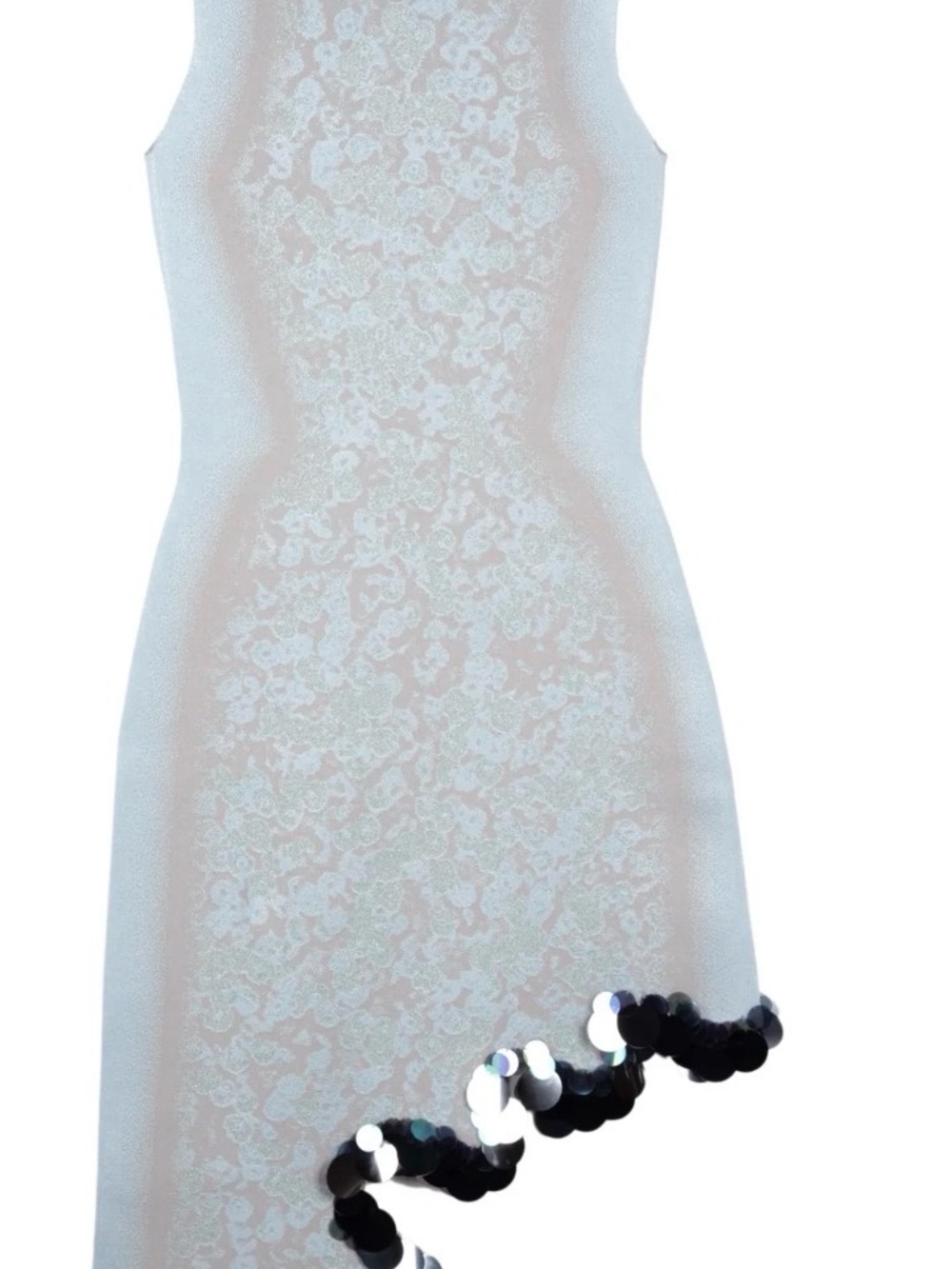 PH5 Light Blue Lace Asymmetrical Dress with Sequin Hem